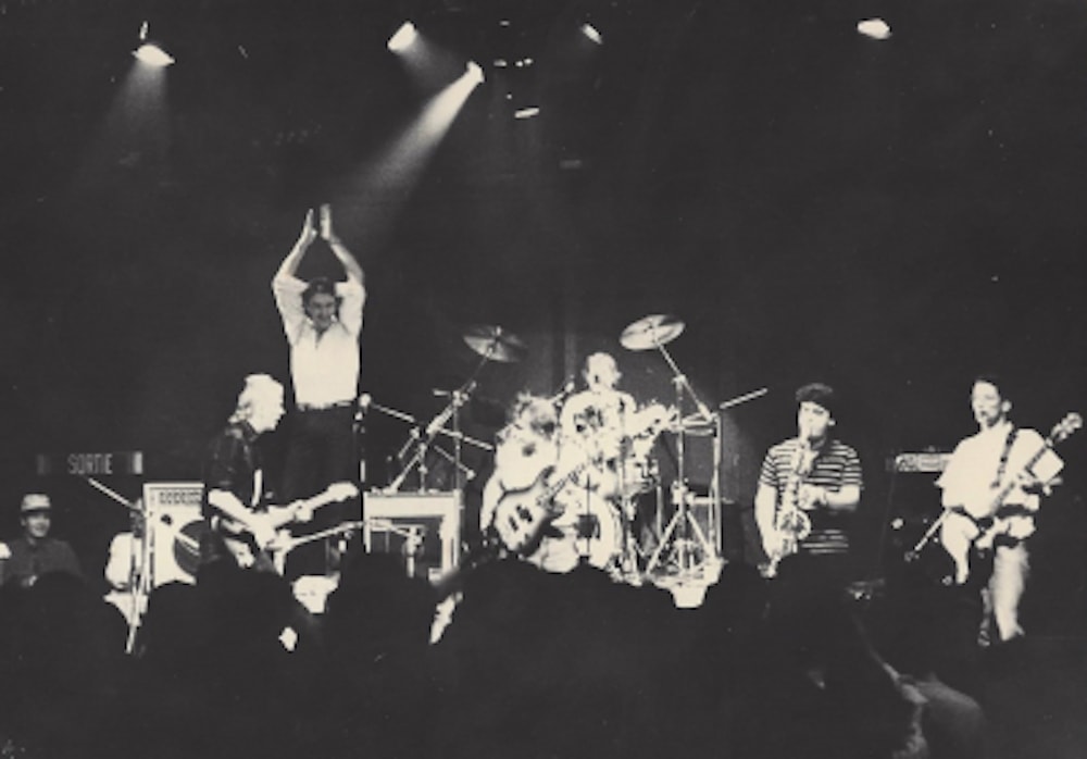 Early 1980's EU tour — band performing on stage