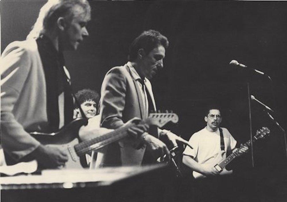 Early 1980's EU tour — musicians performing on stage