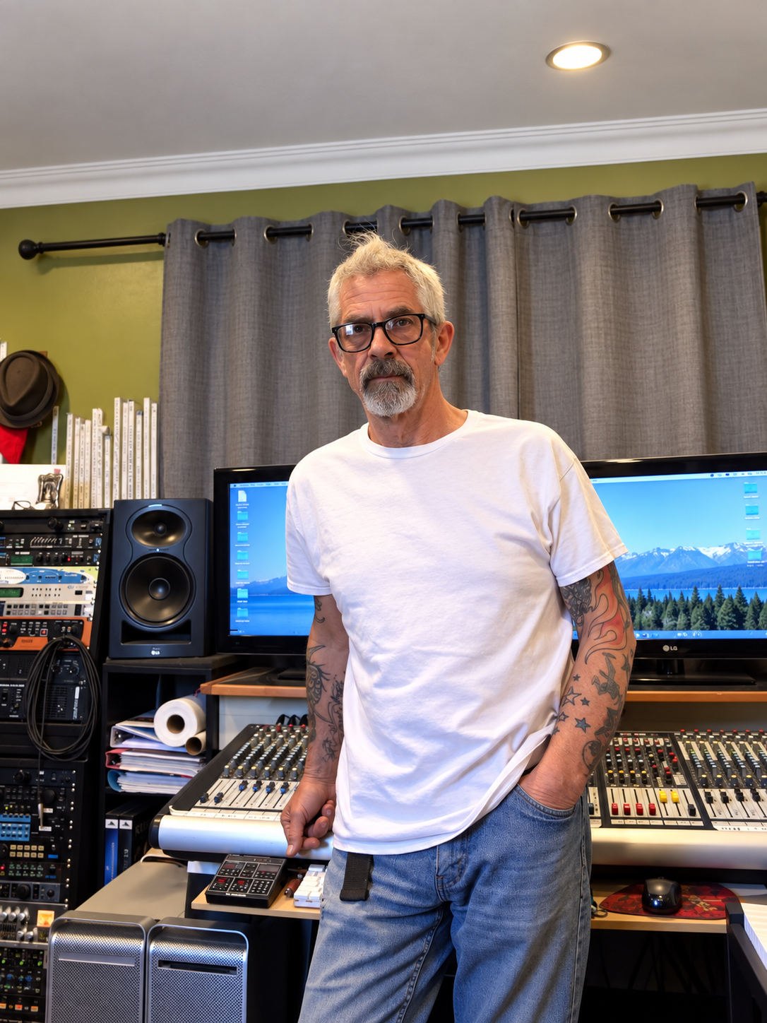 Yves Stilmant standing in his recording studio